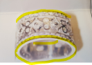 White gold diamond wide band