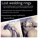 white gold diamond ring x3