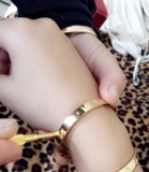 Yellow Gold Love Bangle